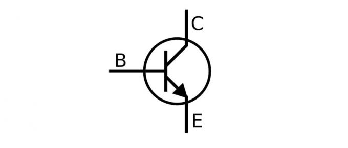 Grafický symbol tranzistora v obvode