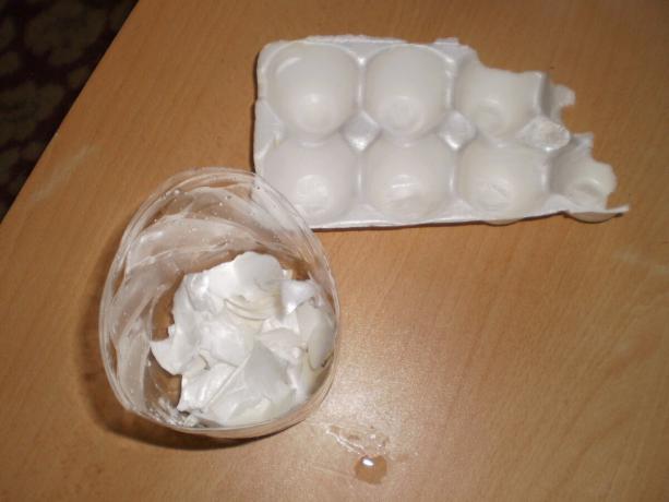 Vzhľadom k tomu, odvodnenie môžete použiť zásobníkov na vajcia z peny, ktorá musí byť rozdrvený na malé kúsky. 
