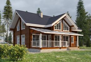Fínsky domček s geometriou dobré a 5 izieb pre veľkú rodinu