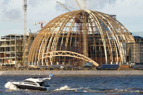Foto z prevádzky "Yandex Pictures". Spôsob konštrukcie kupoly.