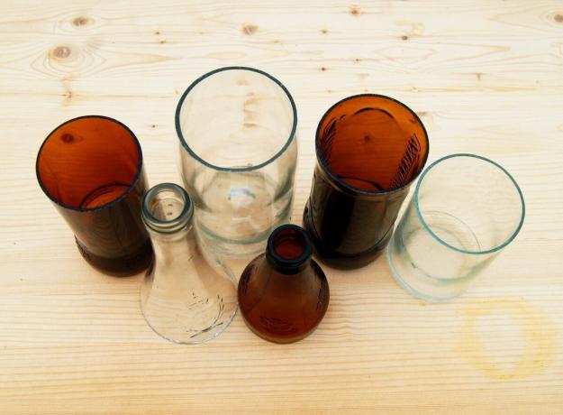 ako znížiť sklenenú fľašu doma